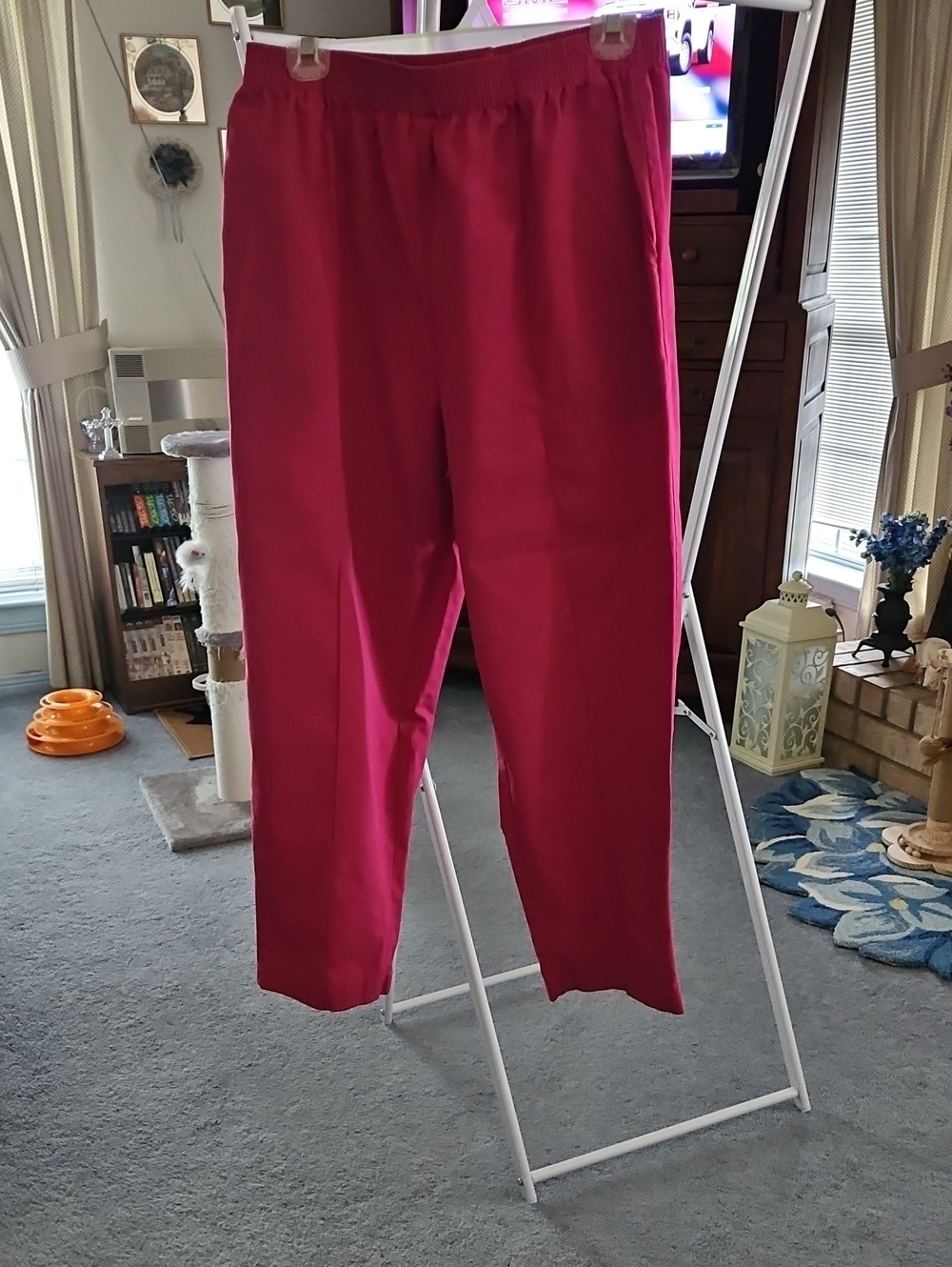 Rose Pink Elastic Waist Scrub Pants